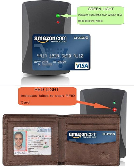 Wallet for Men-Genuine Leather RFID Blocking Bifold Stylish Wallet With 2 ID Window