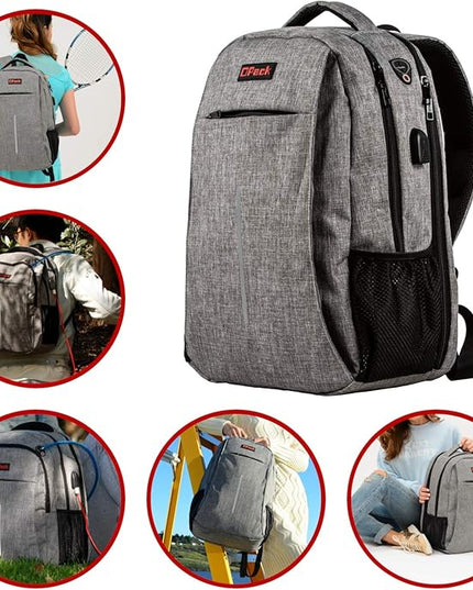 Five Star Travel Laptop Backpack, Anti Theft Laptop Bag with USB Charging Cable & Headphone Interface, Business Backpack for Men Women,College Computer Bag