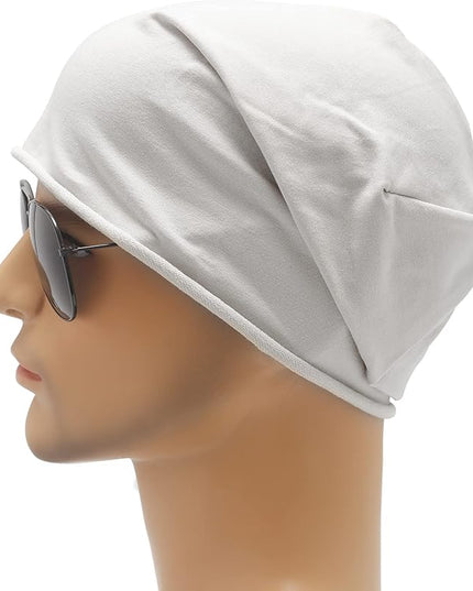 ZLYC Cotton Thin Slouchy Beanie Hat for Men Women Fashion Soft Stretch Knit Skull Cap