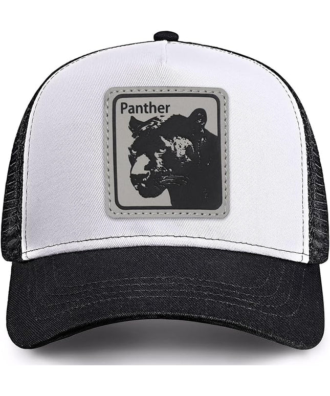 Animal Trucker Hats Leather Pattern Adjustable Snapback Mesh Animal Baseball Cap for Men