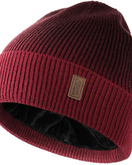 Wmcaps Winter Beanie for Men Women, Fleece Lined Beanie Soft Warm Knit Hat Ski Stocking Cuffed Cap