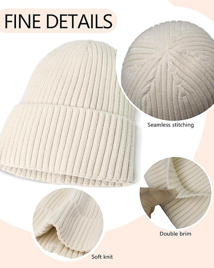 HiRui Knit Beanie for Men Women Kids, Winter Hats Warm Classic Daily Skull Caps