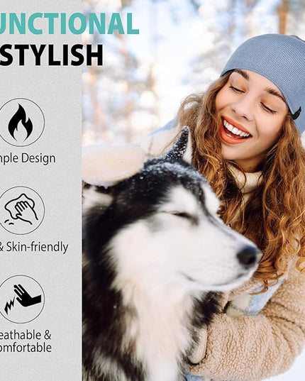 Beanie for Men, Soft Cotton Beanie for Women, Warm Unisex Winter Hat, Running Skull Cap for Cold Weather Activities