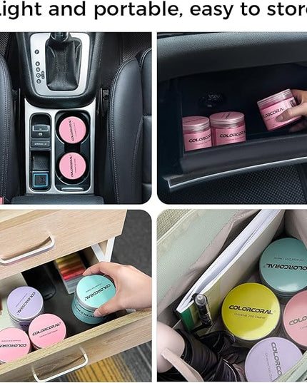 COLORCORAL Cleaning Gel for Car Universal Gel Cleaner Auto Detailing Car Vent Keyboard Cleaning Putty Car Interior Cleaner Dashboard Dust Remover Putty Auto Duster Cleaning Kit 160G - Rose Red