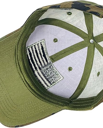 Roytrense Embroidered American Flag Unisex Baseball Cap (100% Cotton)