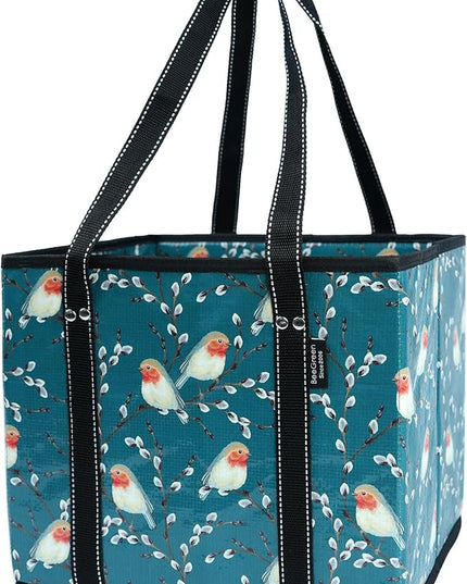 BeeGreen Large Waterproof Reusable Bags Christmas Heavy Duty Shopping Tote for Groceries Pool Gift with Webbing Handles