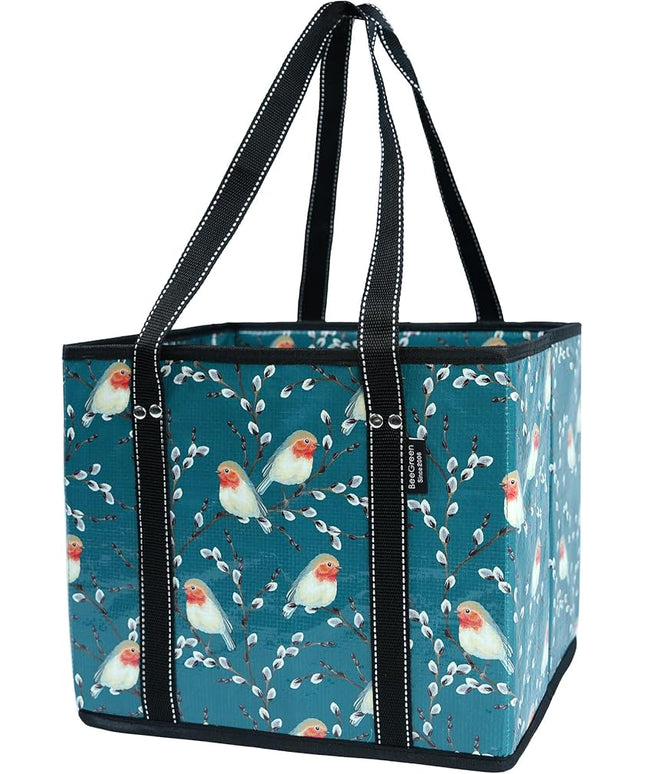 BeeGreen Large Waterproof Reusable Bags Christmas Heavy Duty Shopping Tote for Groceries Pool Gift with Webbing Handles