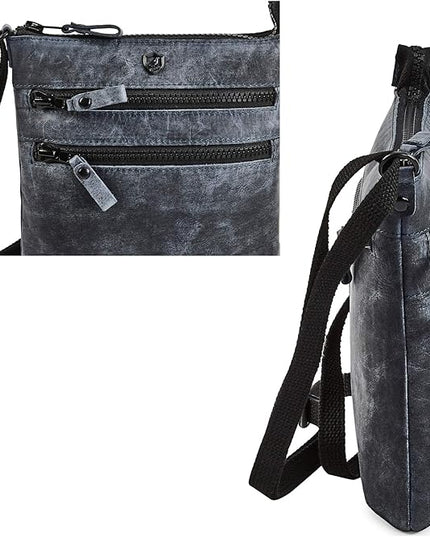 Crossbody Sling Bag for Women Small Real Leather Purse Vintage Travel Crossover Shoulder Bag Handmade