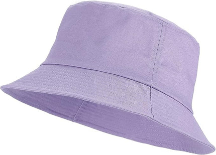 Umeepar Unisex Cotton Packable Bucket Hat Sun Hat Plain Colors for Men Women