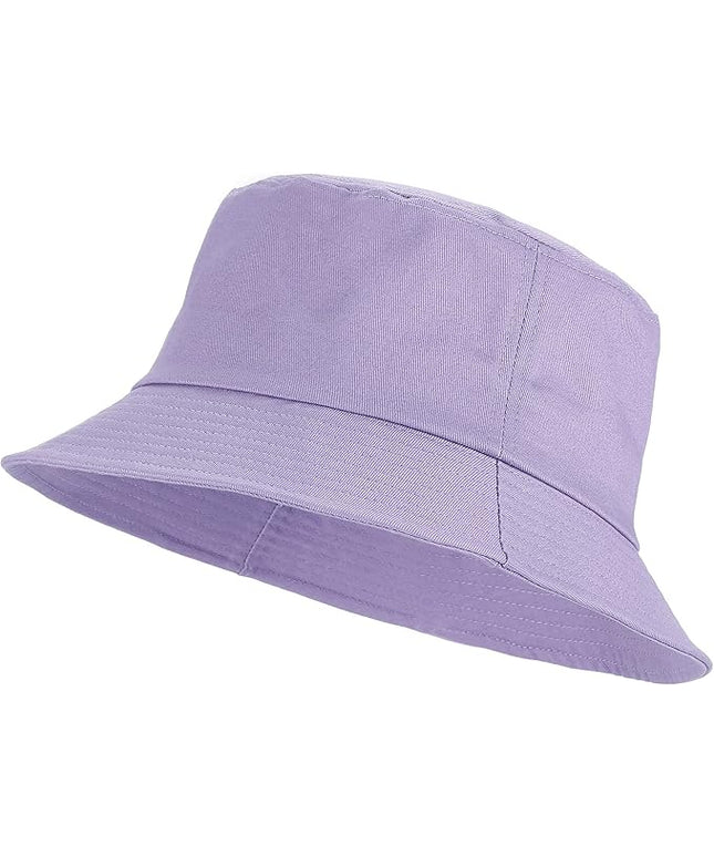 Umeepar Unisex Cotton Packable Bucket Hat Sun Hat Plain Colors for Men Women