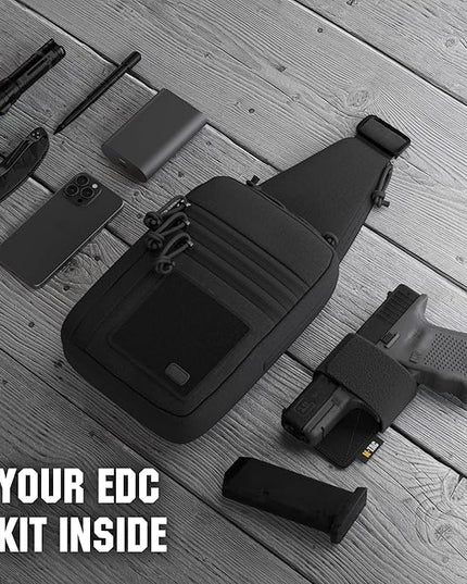 M-Tac CCW Sling Bag for Men & Women - EDC Shoulder Bag Tactical - Crossbody Concealed Carry Bag - Mens Chest Pack