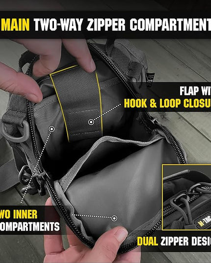 M-Tac CCW Sling Bag for Men & Women - EDC Shoulder Bag Tactical - Crossbody Concealed Carry Bag - Mens Chest Pack