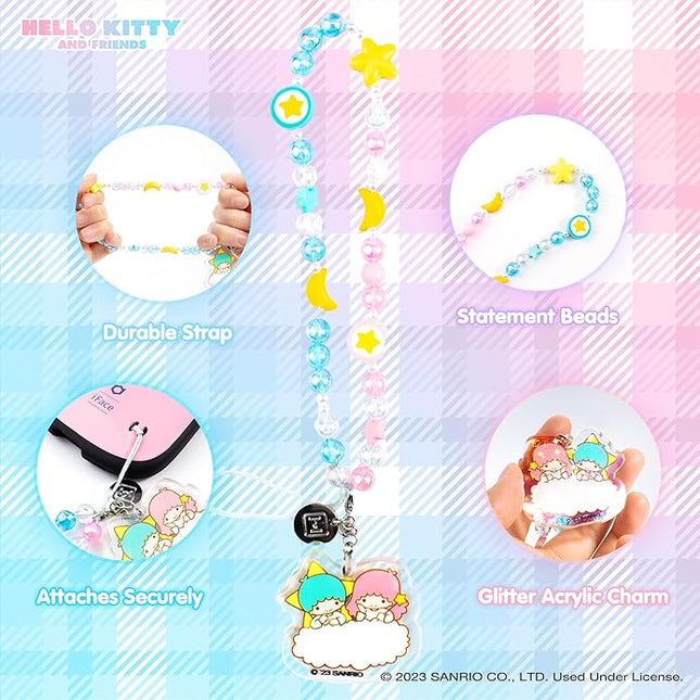 iFace Hello Kitty and Friends Beaded Wristlet Universal Phone Charm Strap - Cute Wrist Chain Lanyard Aesthetic Decor Strap for Cell Phone Camera Keys AirPods Keychains