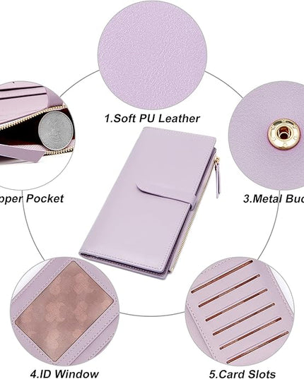 KUKOO Small Crossbody Bag Cell Phone Purse Wallet with Credit Card Slots for Women
