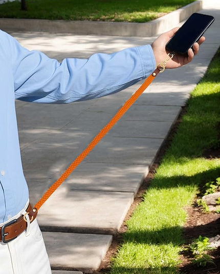 Stretchy Phone Lanyard Tether, 2 Pack Phone Leash Anti-theft Phone Strap for Anti-drop Outdoor Hiking Cycling Climbing Universal for Most Cell Phones, Orange
