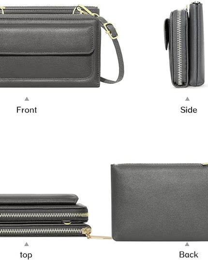 KUKOO Small Crossbody Bag Cell Phone Purse Wallet with Credit Card Slots for Women
