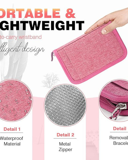 Single Passport Holder for Travel, RFID Travel Document Organizer for Women Waterproof Passport Wallet Men Portable Case for Cards, Boarding Pass, ID, Money, Tickets with Zipper