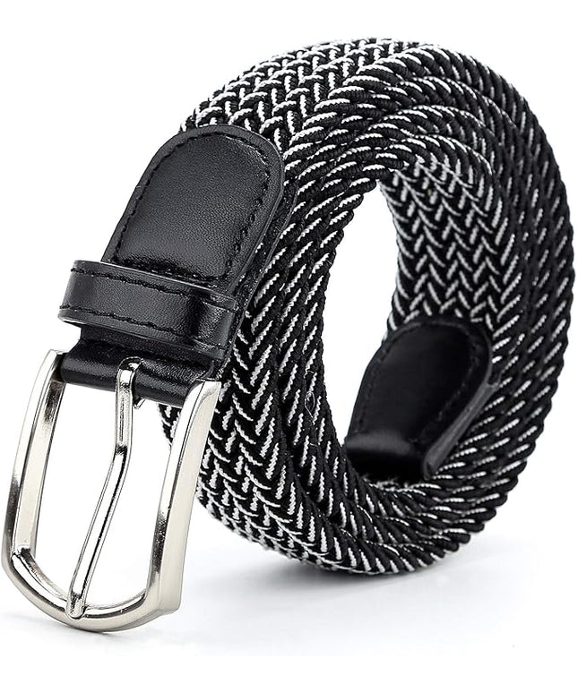 Braided Canvas Woven Elastic Stretch Belts for Men/Women/Junior with Multicolored