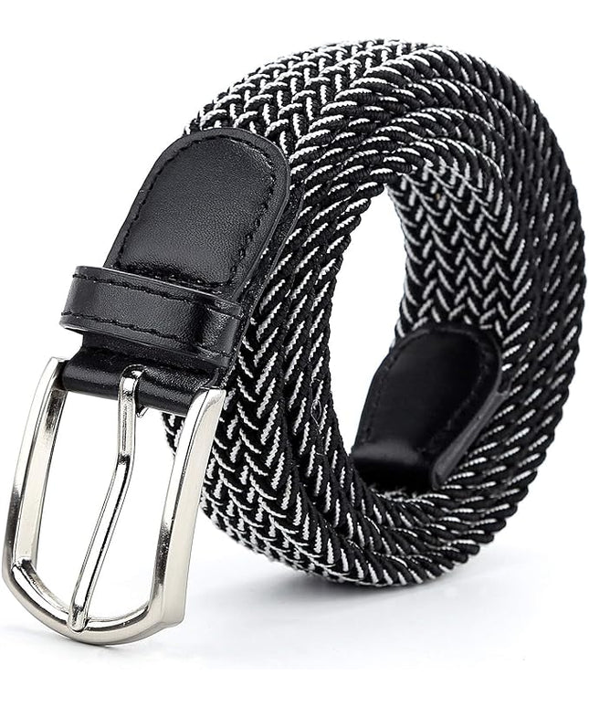 Braided Canvas Woven Elastic Stretch Belts for Men/Women/Junior with Multicolored
