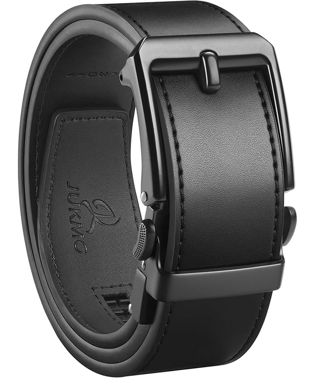 JUKMO 1.5" (38mm) Leather Ratchet Belt for Men in Gift Box