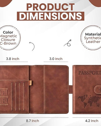 Passport Holder for Travel Essentials, Passport Wallet Cover Case for Travel Must Haves Accessories,Passport Book Holders for Women and Men