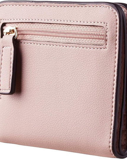 Toughergun Women’s Small Slim Leather Wallet with RFID Protection, Compact Bifold Mini Purse with Clear ID Window