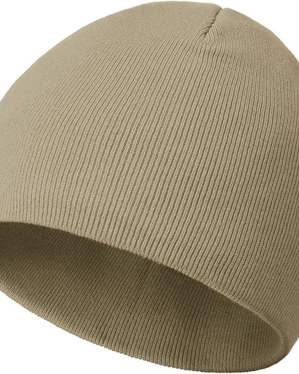 choshion 100% Cotton Beanie Hat, Cuffless Beanies Warm Knit Winter Skull Cap, Unisex Soft Fisherman Hats for Women Men