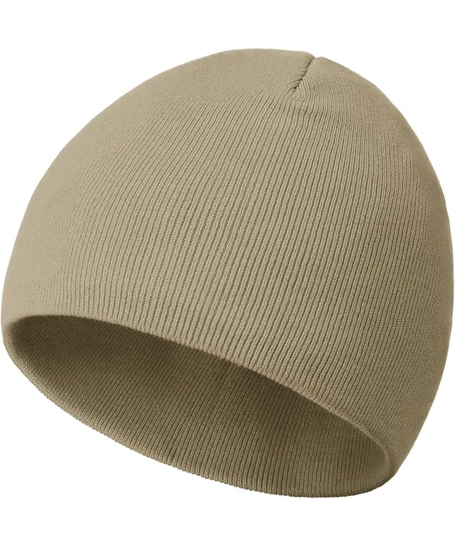 choshion 100% Cotton Beanie Hat, Cuffless Beanies Warm Knit Winter Skull Cap, Unisex Soft Fisherman Hats for Women Men