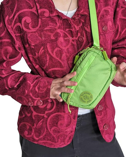 Baboon to the Moon Fanny Pack Mini 1.5L Compact Waist Bag Water Repellent Crossbody Belt Bag Lightweight Travel Everyday Bag for Men Women, Lime Breeze