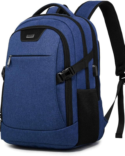 DUALSNG Travel Work Laptop Backpack With USB Charging Port Fits 15.6 15 14 13 Inch Laptop and Notebook Business Anti Theft College Computer Bag Back Pack for Women Men - Navy Blue