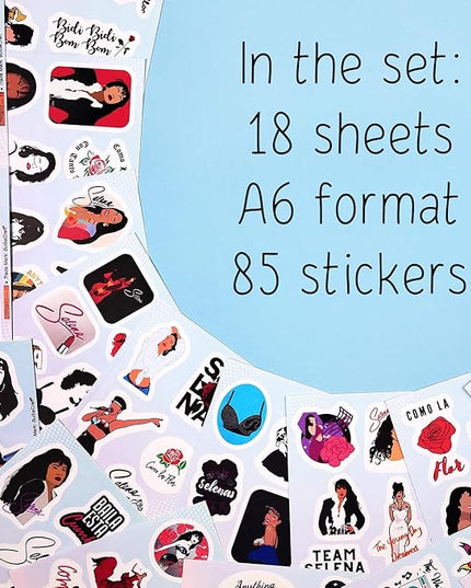 BulbaCraft Selen_a Quintanill_a Stickers for Water Bottles - Waterproof Selenaa Stickers, Gifts for Women and Men, Gifts for Women & Men