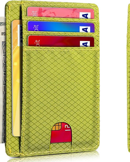 Artpaxy Slim Wallet for Men & Women, Minimalist Front Pocket Card Holder for Travel, RFID Blocking, Water Resistant Nylon Wallet for ID & Cash & Credit Card
