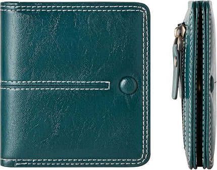 TFKGS rfid wallet women Slim Wallet for Womens wallet small wallets woman Thin Credit Card Holder for women Bifold Compact Pocket Ladies Mini Vegan Leather Blocking Green