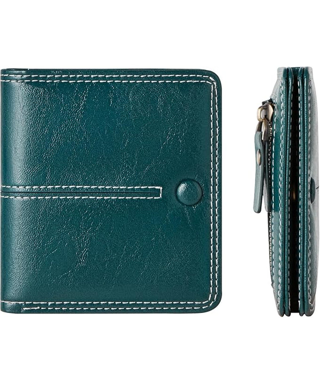 TFKGS rfid wallet women Slim Wallet for Womens wallet small wallets woman Thin Credit Card Holder for women Bifold Compact Pocket Ladies Mini Vegan Leather Blocking Green
