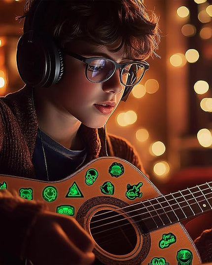 Glow in The Dark Neon Water Bottle Stickers for Kids, 70 Pcs Waterproof Vinyl Laptop Decals, Teens Girls Boys Adults Phone Case Skateboard Luggage Decor