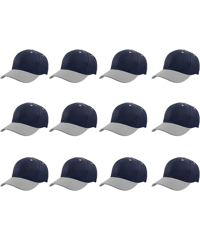 Gelante Plain Blank Baseball Caps Adjustable Back Strap Wholesale LOT 12 PC'S