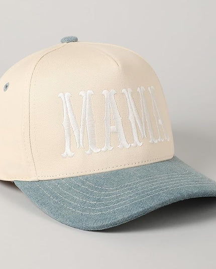 MIRMARU Two-Tone Vintage Canvas Trucker Hats for Men & Women, Adjustable Size Baseball Caps with Trendy Embroidered Design