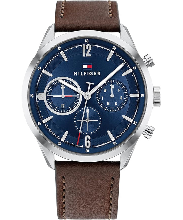 Tommy Hilfiger Men's Multifunction Watch – Stainless Steel, Classic Quartz Timepiece