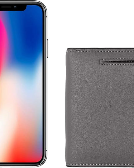 Toughergun Women’s Small Slim Leather Wallet with RFID Protection, Compact Bifold Mini Purse with Clear ID Window