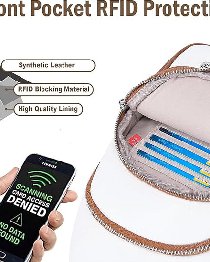 Anti Theft Crossbody Bags for Women Leather Sling Bag Cross Body Travel Purse Chest Bags Fanny Pack Gift Teen Girl