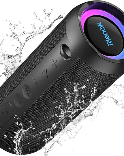 RIENOK Portable Bluetooth Speaker 30W Dual Pairing True Wireless Stereo HD Sound IPX7 Waterproof Outdoor Sport Shower Wireless Speaker Bluetooth 5.3 for Home Party