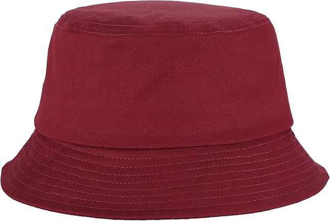 Umeepar Unisex Cotton Packable Bucket Hat Sun Hat Plain Colors for Men Women