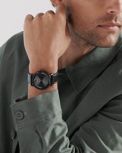 Movado Bold Evolution 2.0 Men's Watch - Swiss Quartz Movement, Nappa Leather Strap - 3 ATM Water Resistance - Luxury Fashion Timepiece for Him - 40mm