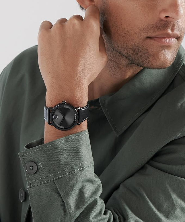 Movado Bold Evolution 2.0 Men's Watch - Swiss Quartz Movement, Nappa Leather Strap - 3 ATM Water Resistance - Luxury Fashion Timepiece for Him - 40mm