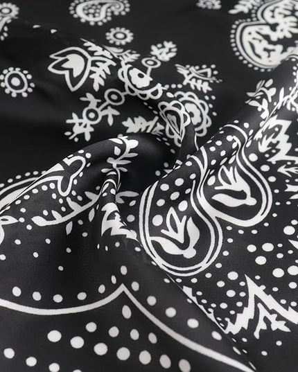 27.5 Inches Square Silk Feeling Neck Scarf for Men Necktie Silk Bandanas Pocket Square Cowboy Scarves