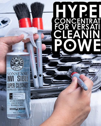 Chemical Guys Nonsense Colorless & Odorless All Surface Cleaner - Interior Cleaner, Safe for Vinyl, Rubber, Plastic, Carpet, and Upholstery, pH Balanced, Residue-Free, Unscented, 16 Fl Oz, Pack of 2