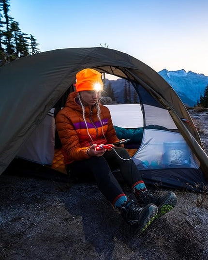 POWERCAP LED Hat Light 150 Lumens Rechargeable Fleece Beanie with Bright Built-in Headlamp Waterproof LED Warm One Size Cap