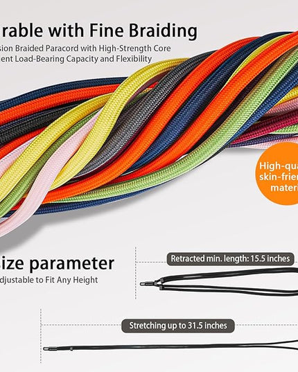 Phone Lanyard 2 Pcs - 1 Phone Wrist Strap, 1 Adjustable Crossbody Cell Phone Lanyard, 2 Metal Pads and 360° Rotating Metal Clips - Skin-Friendly, Universal for Most Phone cases (Black)