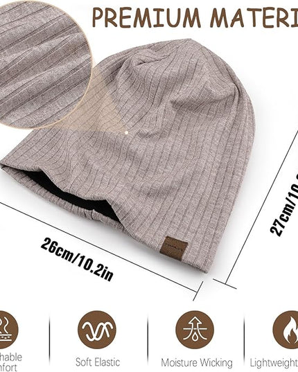 Slouchy Beanie for Men Women Soft Lightweight Running Beanie Hat Chemo Cap Skull Cap