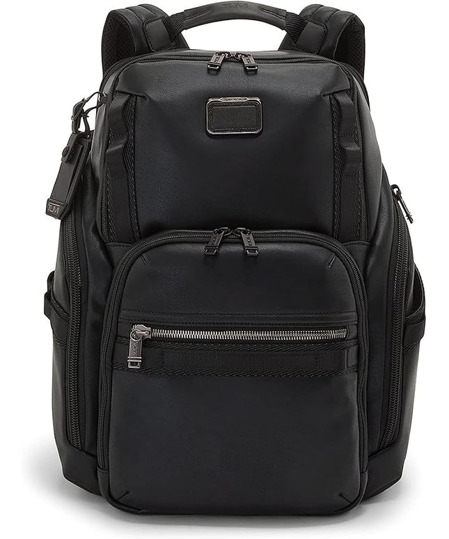 TUMI - Alpha Bravo Search Backpack - Laptop Backpack for Men & Women - Backpack for Work & Travel - 17.0" X 14.0" X 8.3" - Black Leather